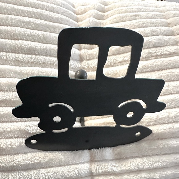 VTG Green 🚙 ✅Car w/Black Tires Metal Wall Hook - Picture 2 of 4